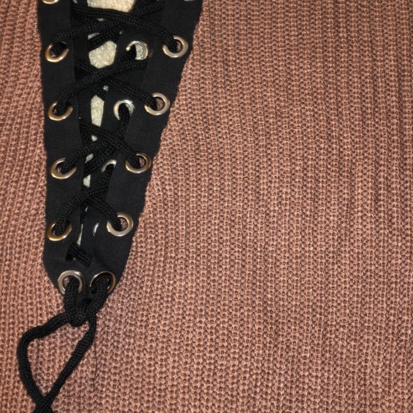 SOLD Fashion Nova lace up sweater - Picture 5 of 5